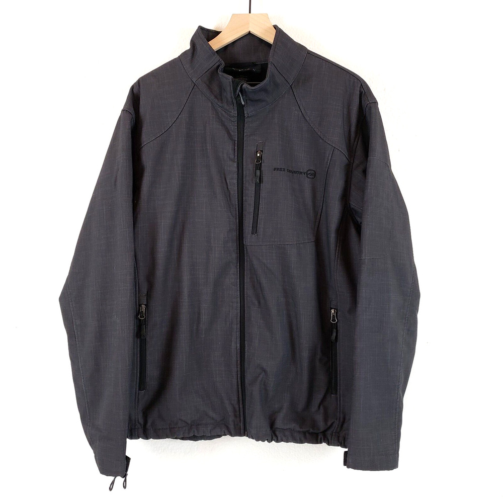 Free Country Mens SIZE XXL Lined Gray Water Resistant Wind Breaker Jacket Snow